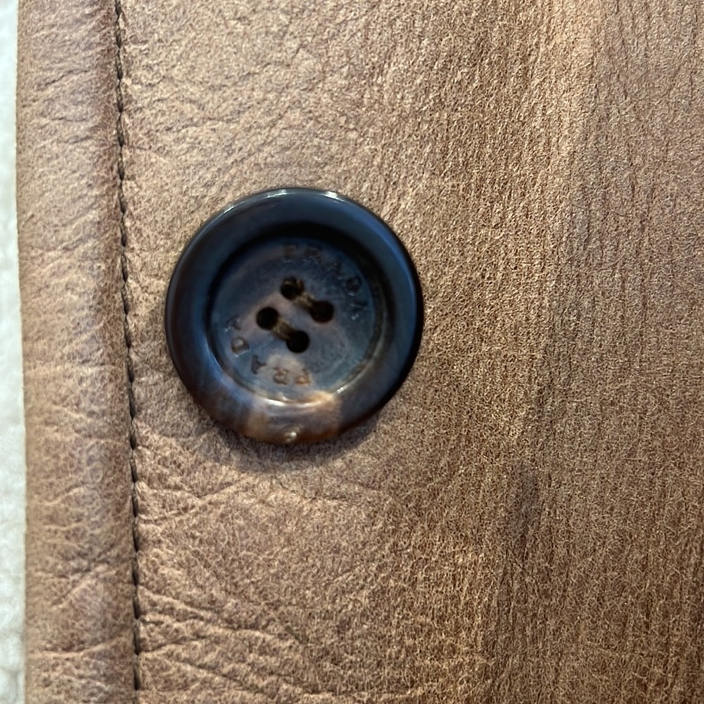 Prada Single Breasted Sheepskin Coat - Picture 3 of 14